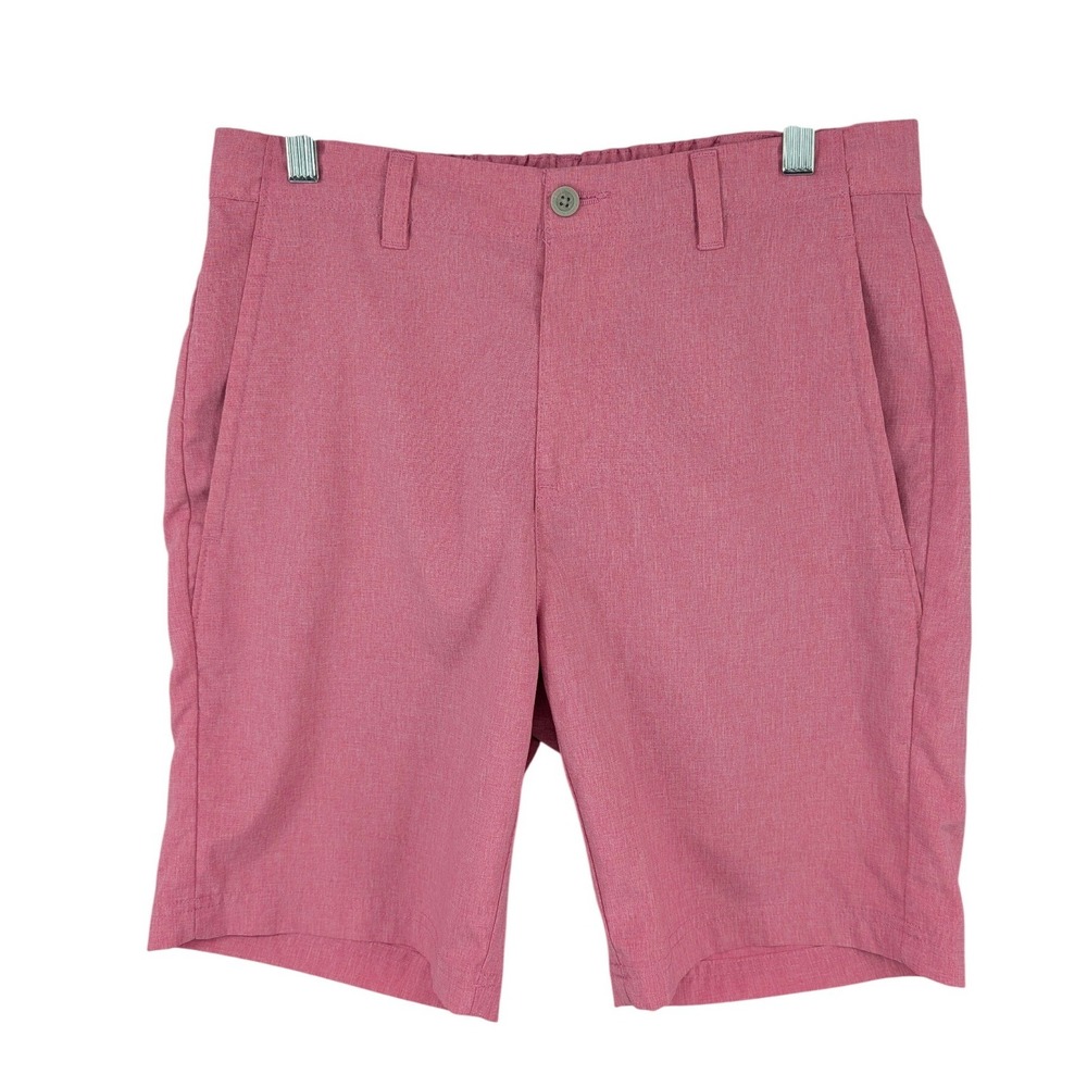 Nicklaus Mens Golf Shorts Size‎ 30 Heathered Pink Stretch Flat Front Performance